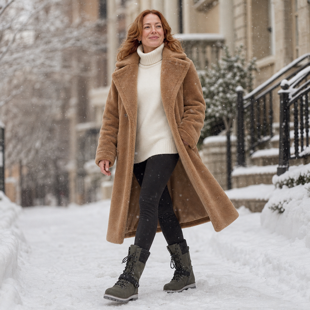 Cozette | Knit-Shaft Winter Boots – Warme und Stylische Chelsea-Stiefel für Damen