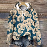 Christin | Warmer und Lässiger Kapuzenpullover mit Jacquard Muster