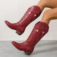 Sophia | Bequeme und Klassischen weitem Schaft Cowboystiefel