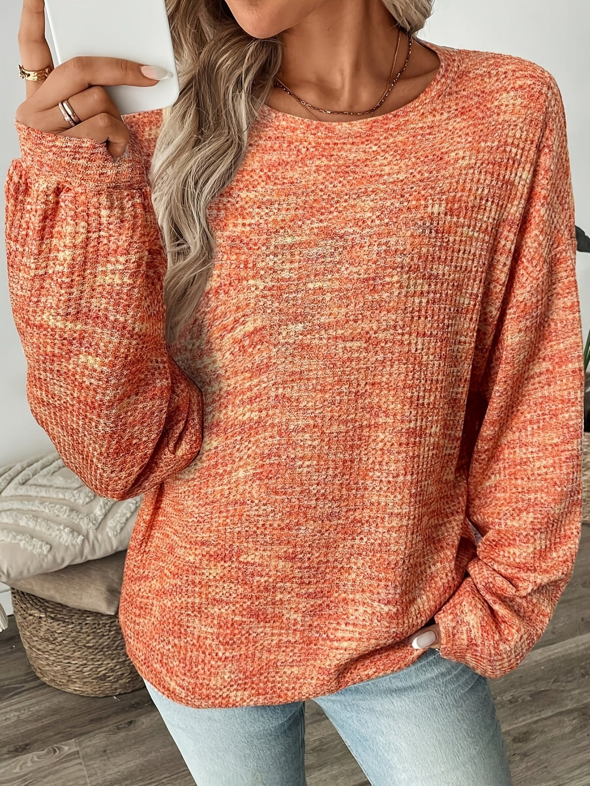 Katrina | Waffle-Knit Pullover – Bequeme Passform für Damen