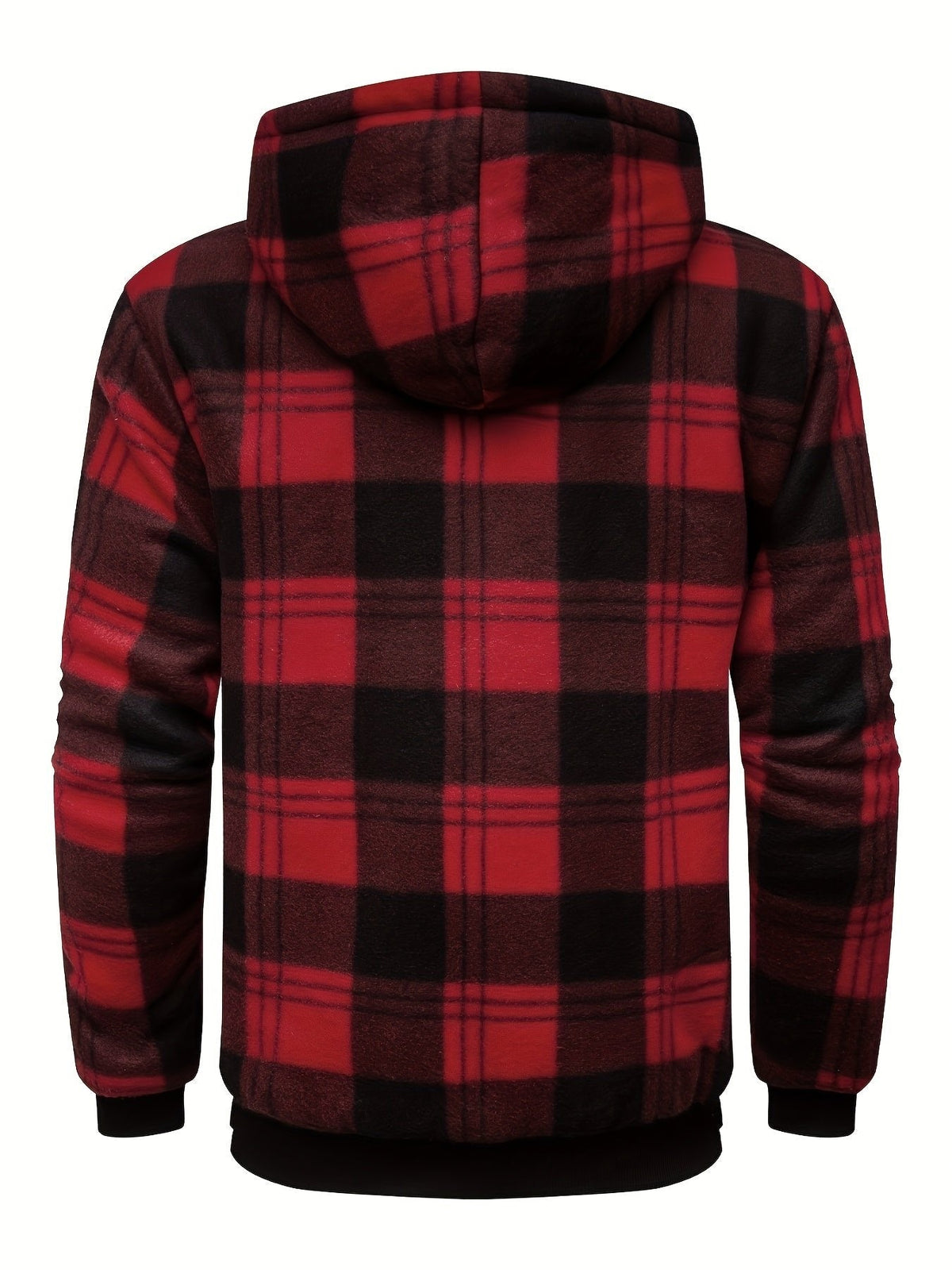 Declan | Zip-Up Hooded Jacket – Cozy Plaid Design for Men