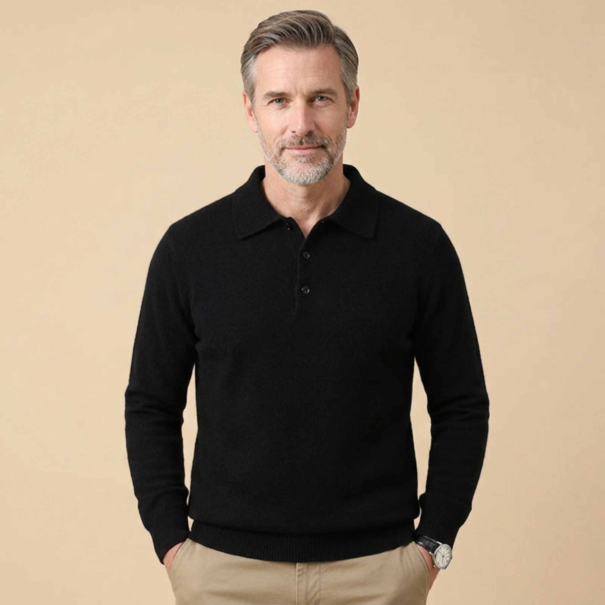 Dennis | Elegantes und modernes Langarm-Poloshirt