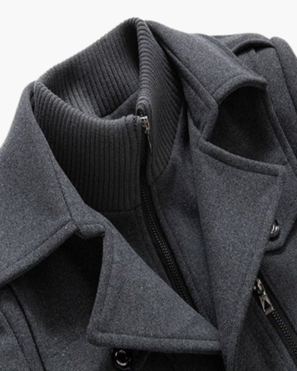 Warmer Kurzmantel mit doppelter Frontpartie