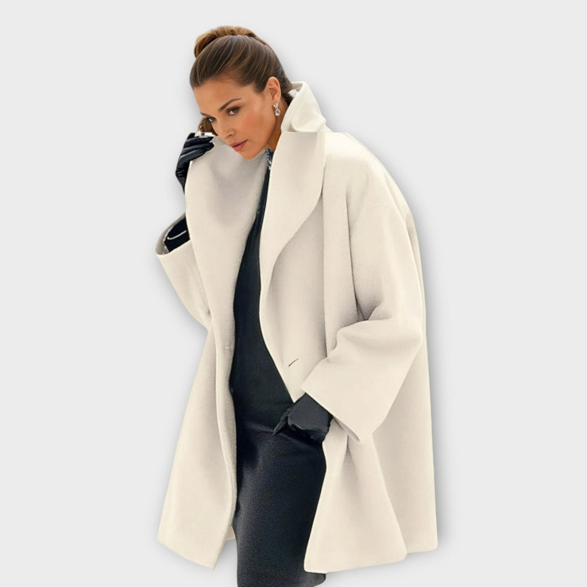 Claire | Windproof Wool Coat – Stylish Elegance for Women