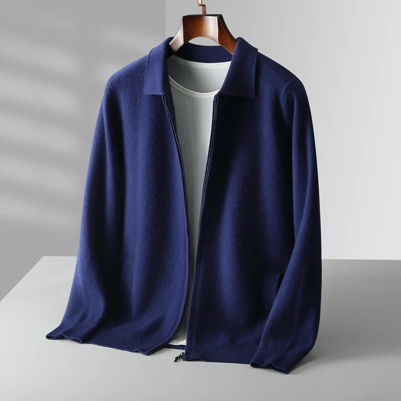 Ethan | Elegante Strickjacke mit Durchgehendem Reißverschluss