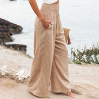 Sophie | Luftige und elegante Leinen Weitbein Hose