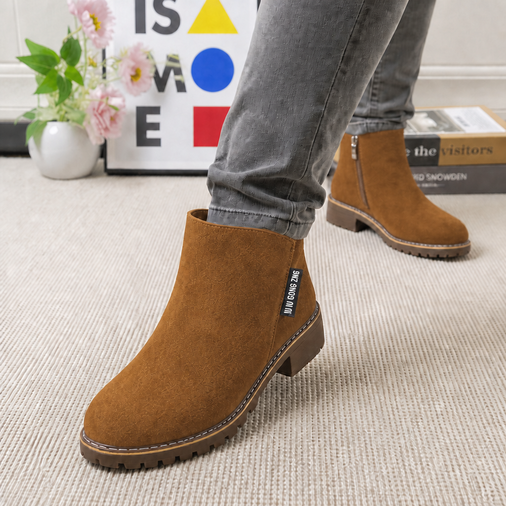 Wearbella | Suede Ankle Boots – Stylish Pferdeschwanz Design für Frauen