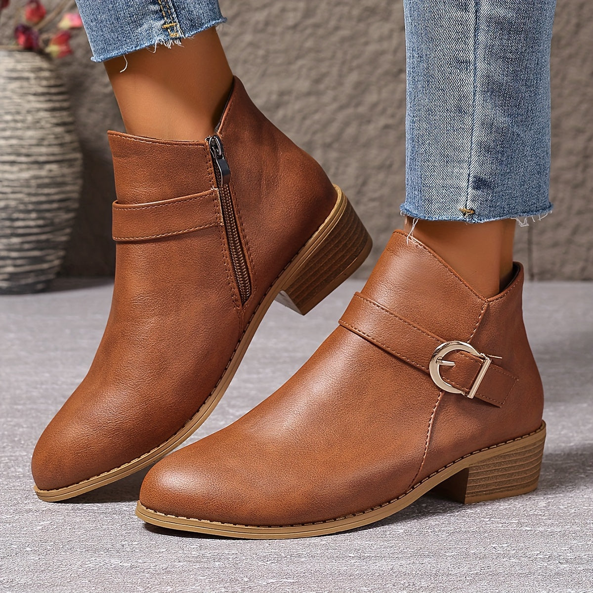 Johanna | Stilvolle Chelsea Stiefeletten mit Schnallendetail