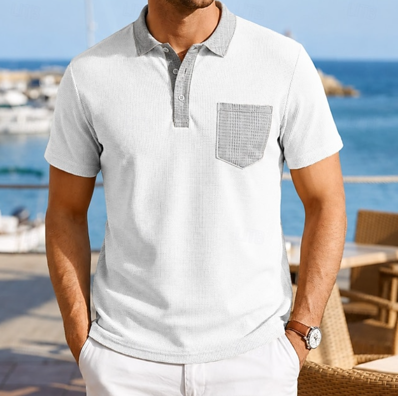 Harrison | Polo-Shirt mit Kontrasttasche für Herren