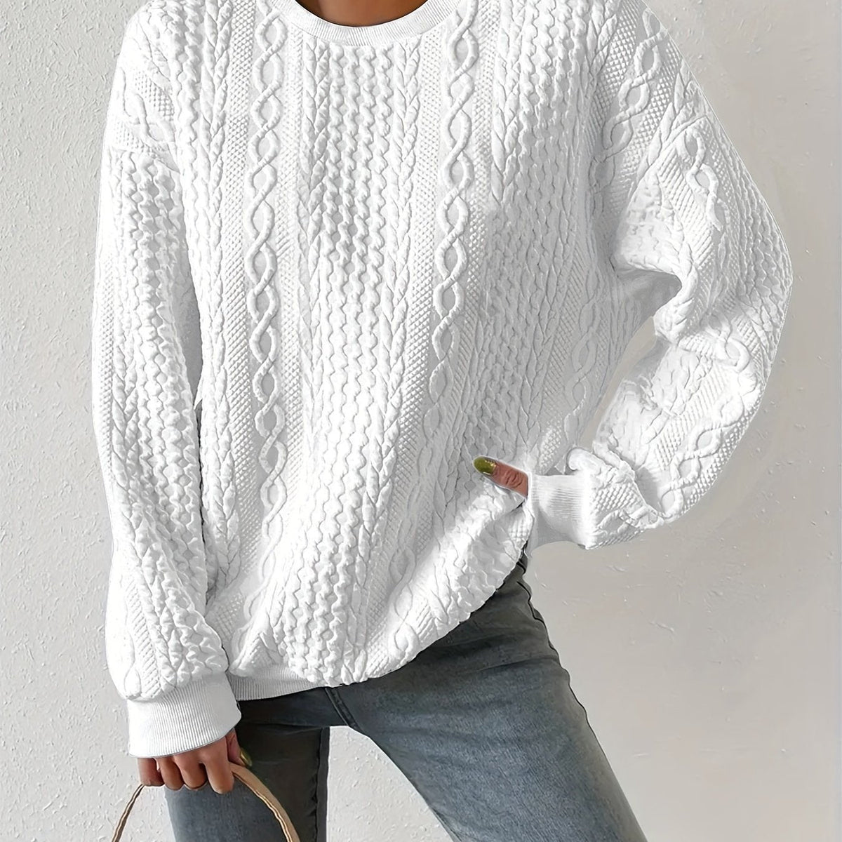 Joyce | Textured Cable-Knit Sweatshirt for Timeless Comfort