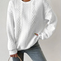 Daniela | Elegantes und lässiges Zopfmuster Sweatshirt