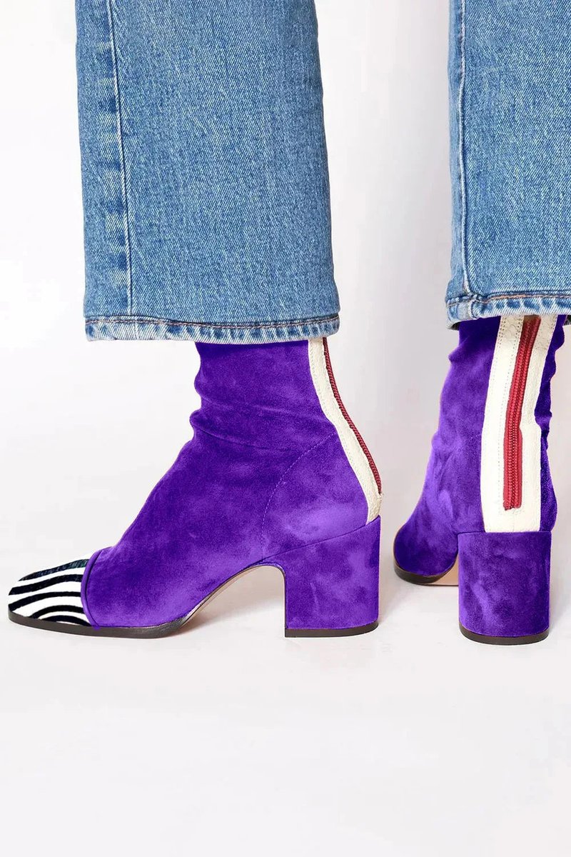 Emily | Gelbe Veloursleder Stiefeletten mit Leopardenmuster