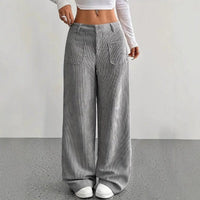 Freya | Klassische und bequeme Damen Hochtailliert Weite Hosenbeine Hose