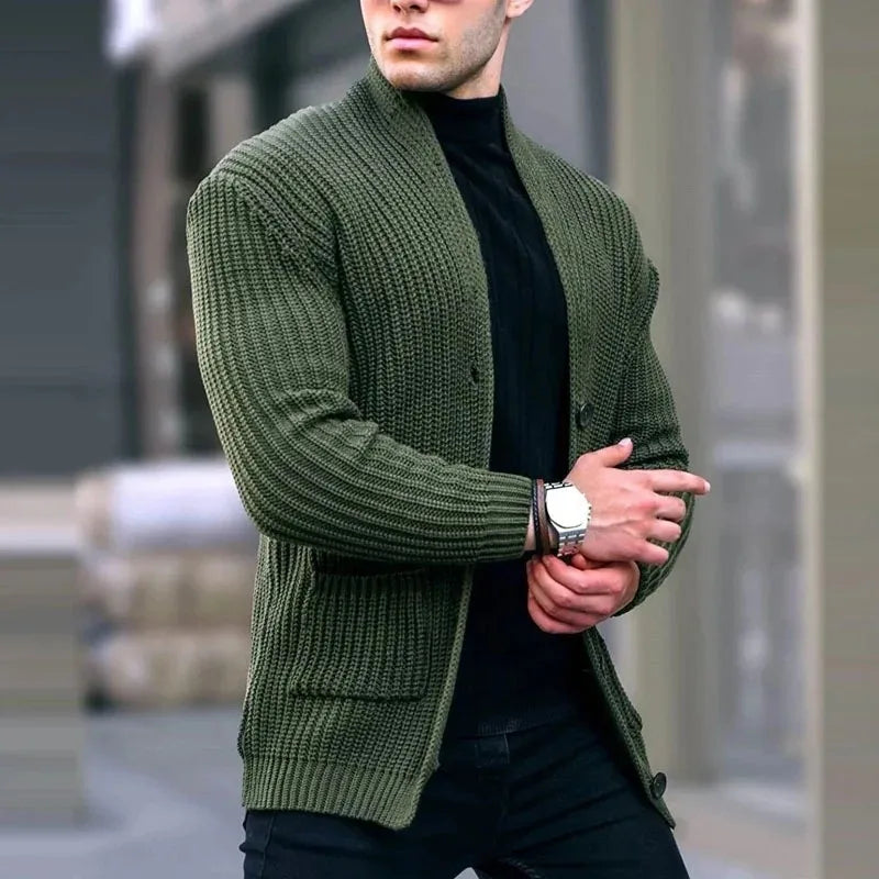 Niklas | Moderne und bequeme Herren Strick Strickjacke