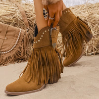 Valentina | Klassischen und stilvolle Fransen Cowboystiefel