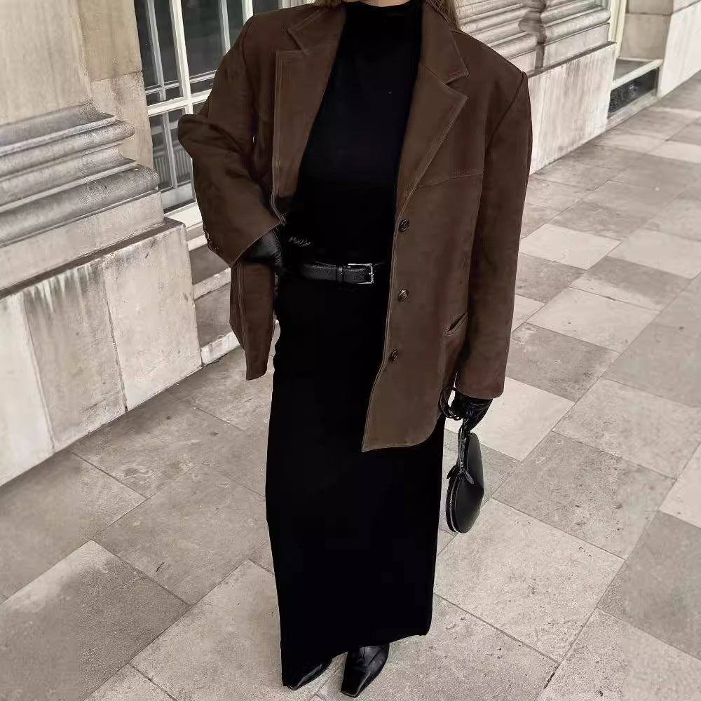 Doreen | Luxuriöser und Weiche Textur Wildleder Blazer