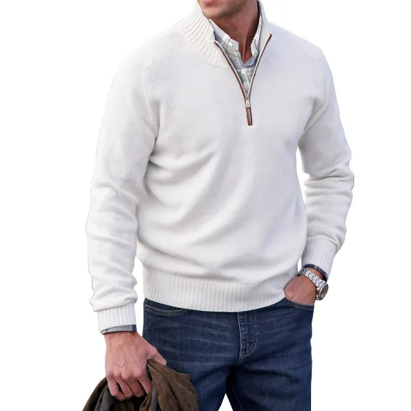 Bastian | Cashmere Pullover mit Reißverschluss – Eleganter Stil