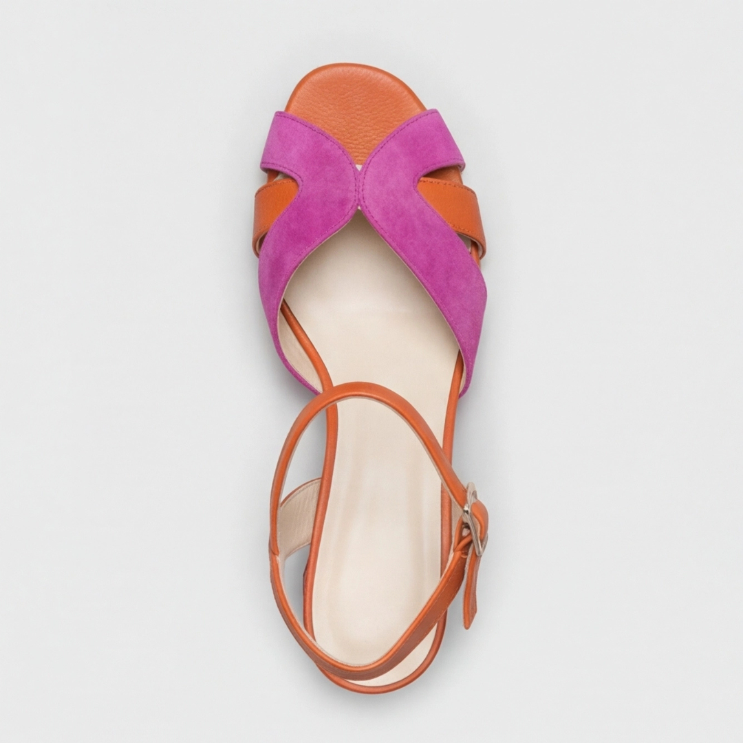 Amanda | Orthopädische Chunky Heels im Farbblock-Design