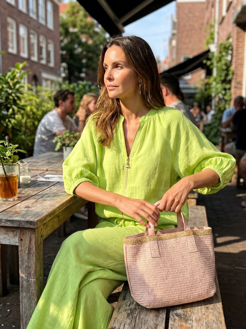 Nadia | Blouson Top Set – Leichte Bluse mit weitem Bein