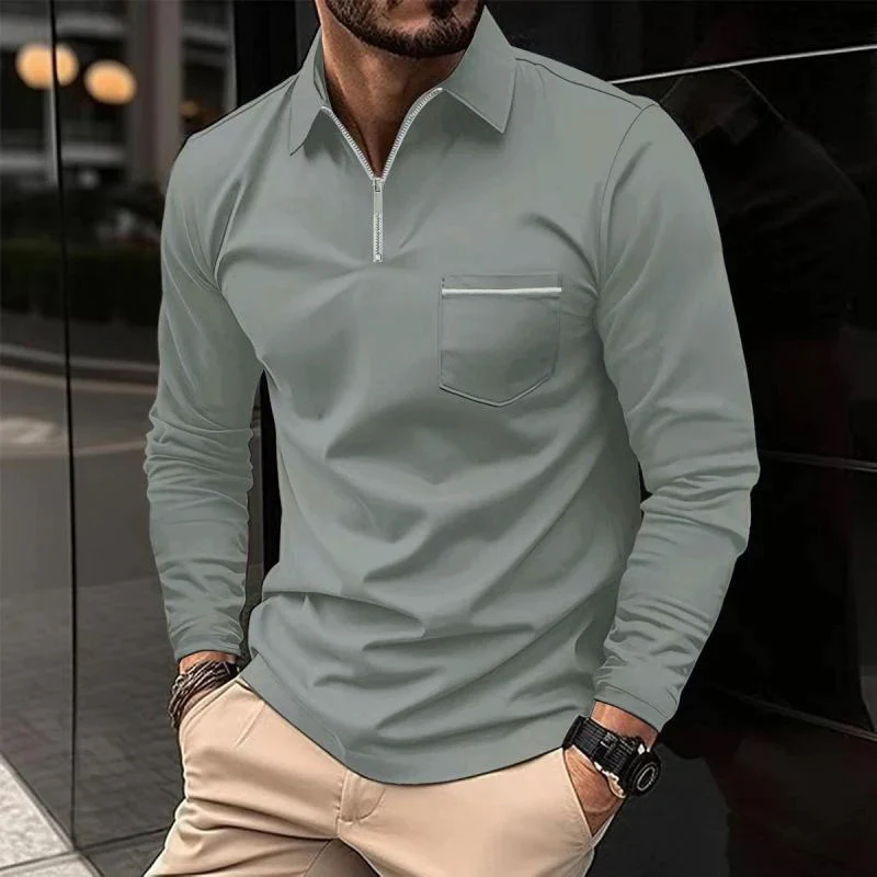 Max | Langarm-Polohemd mit Brusttasche – Klassischer Stil für Herren