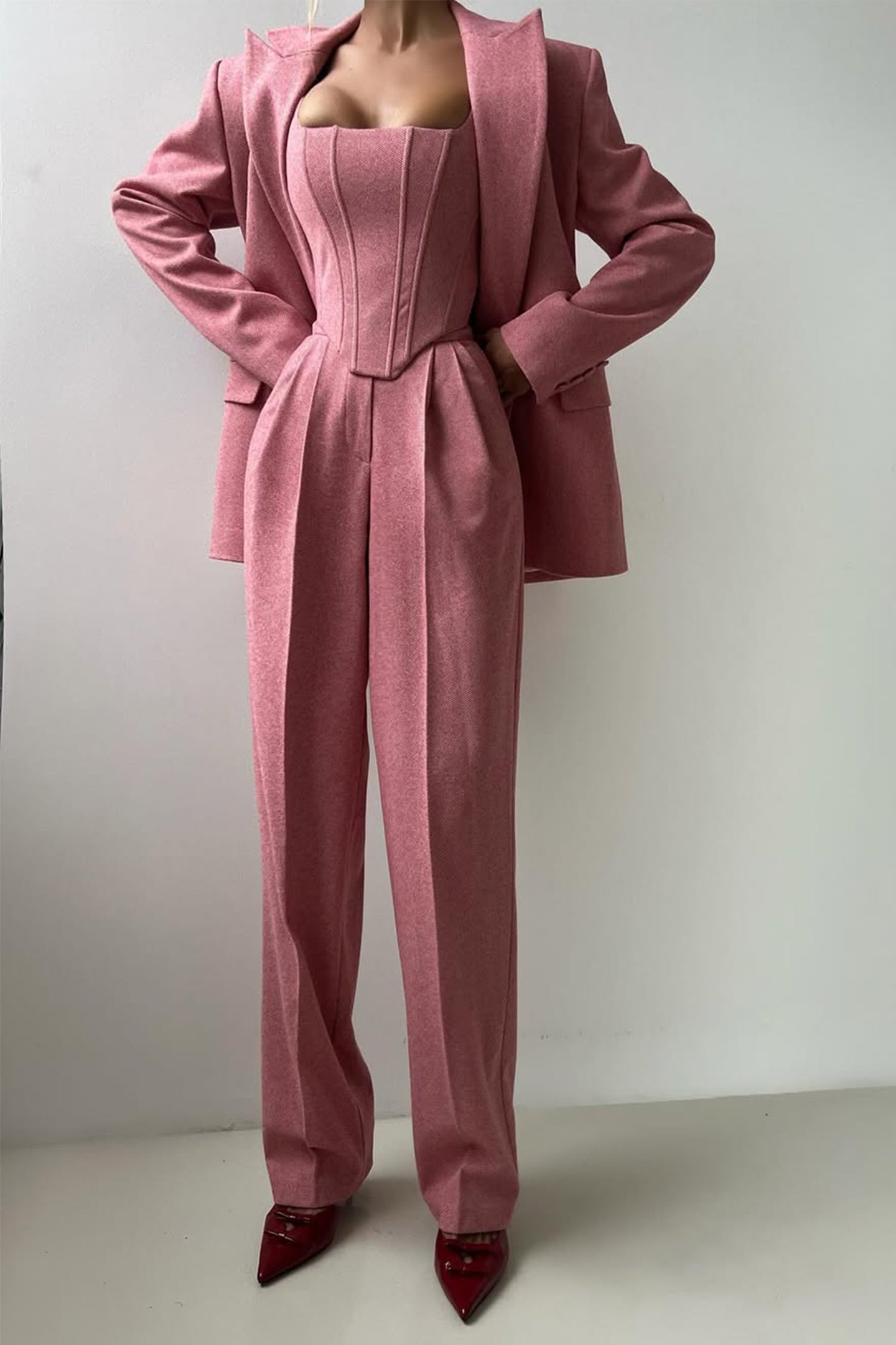 Luna | Zweireihiges Dreiteilig Blazer-Set für Damen