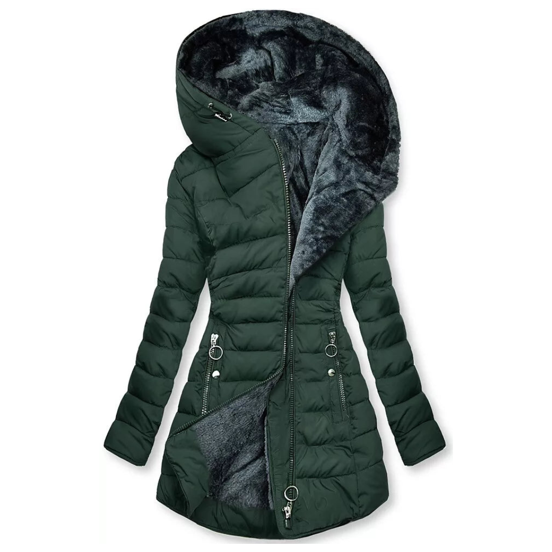 Clara | Elegante und wasserdichte lange Winterjacke