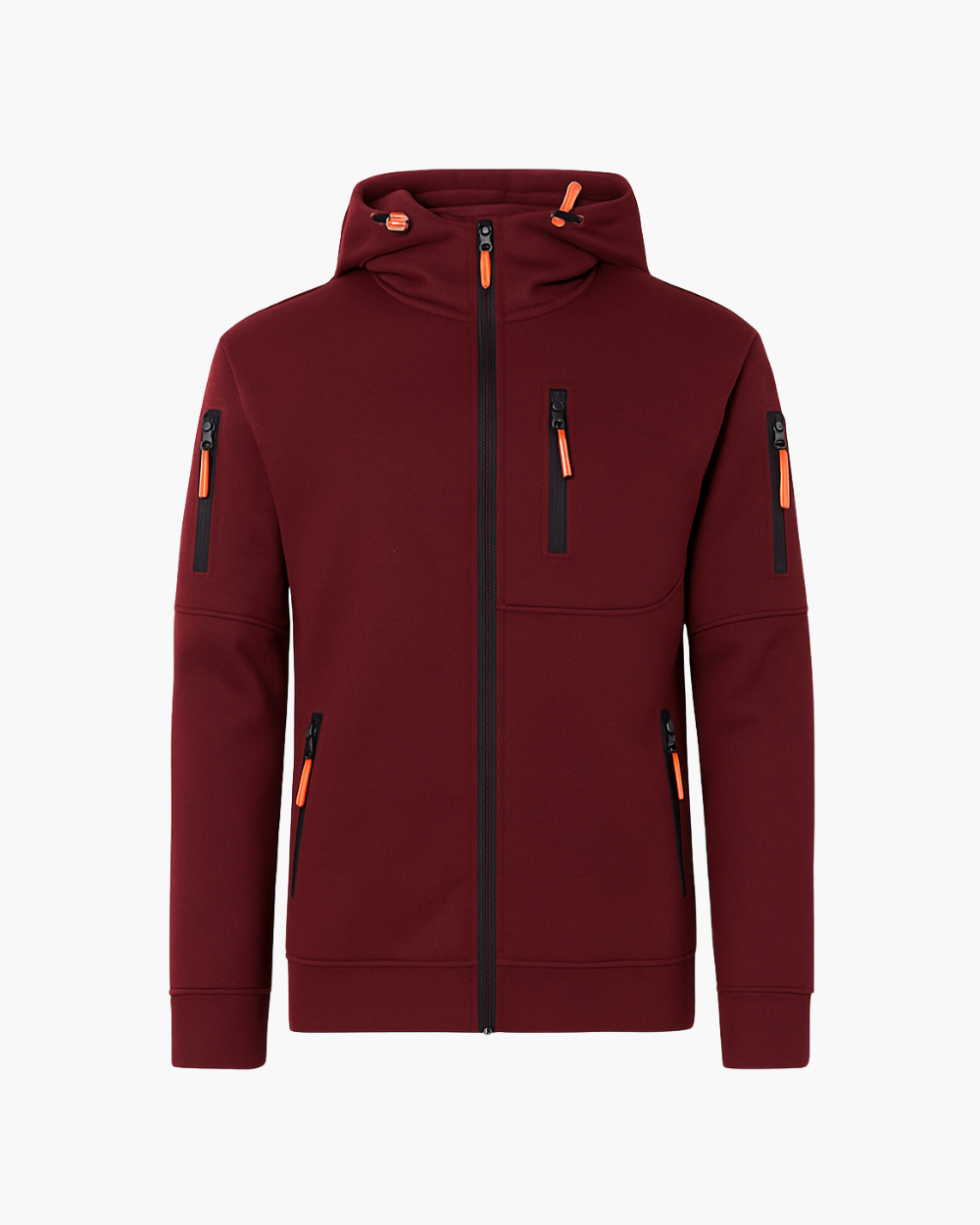 Tech-Fit Sweatjacke mit Reißverschlusstaschen