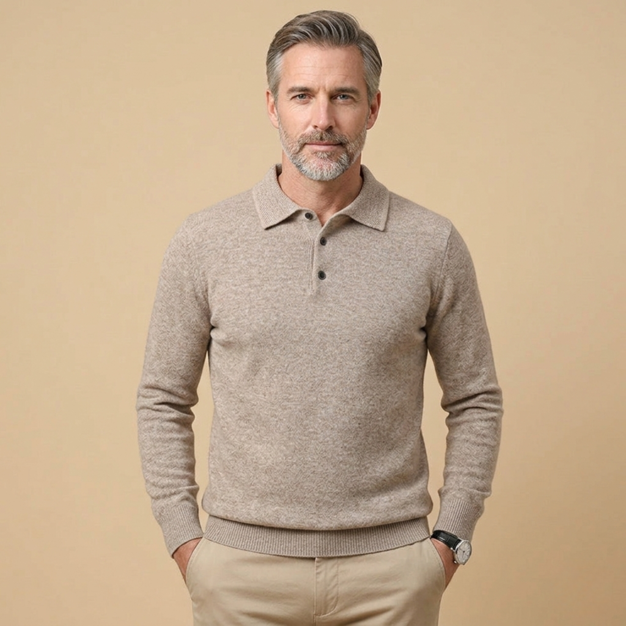 Dennis | Elegantes und modernes Langarm-Poloshirt