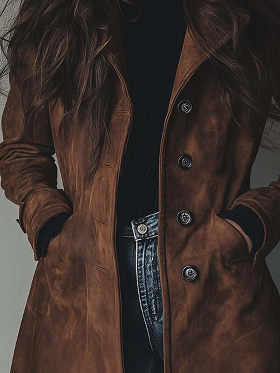 Lucia | Klassischer und langer Damen Trenchcoat