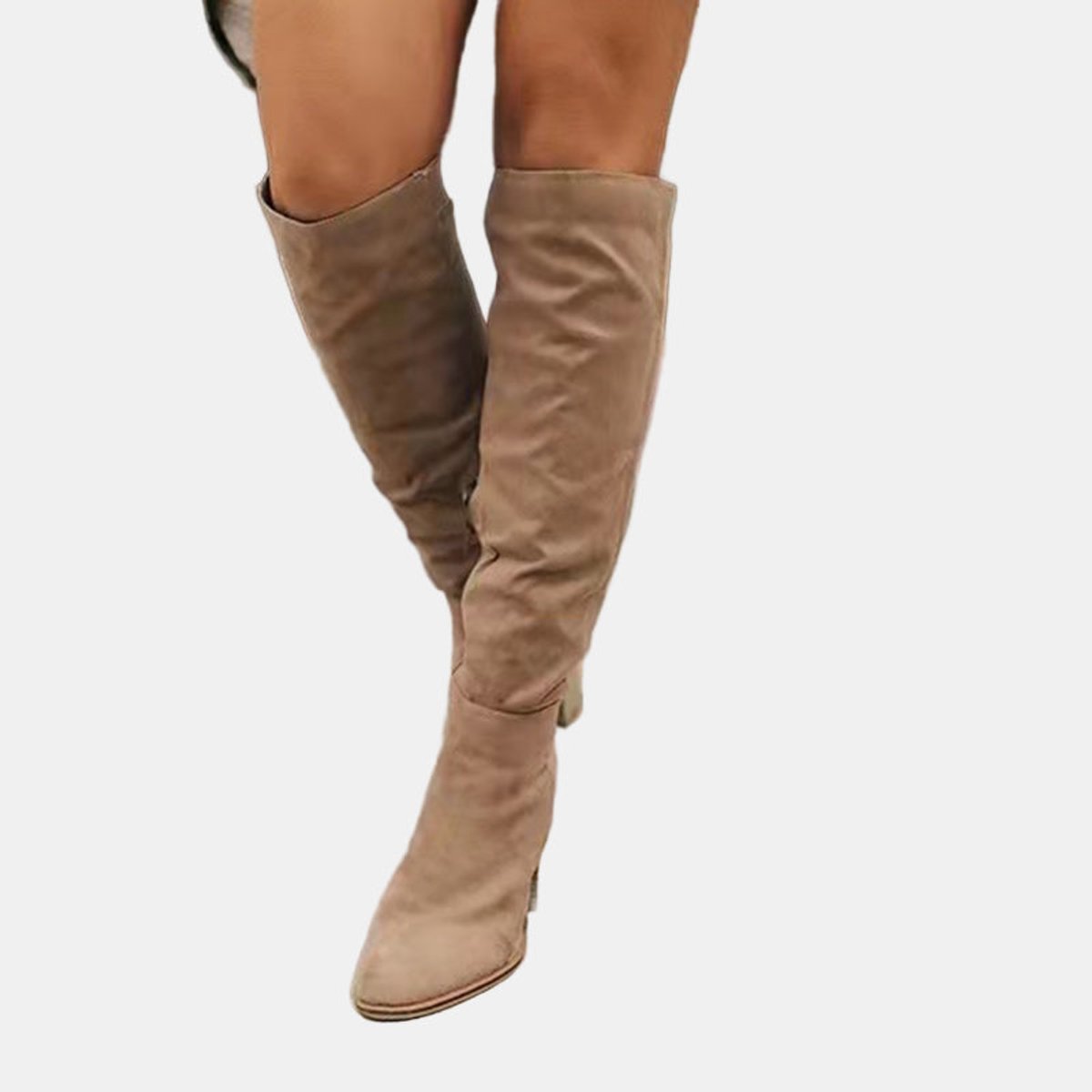 Sara | Elegante Kniehohe Stiefel mit Blockabsatz