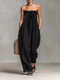 Rosalie | Luftiger und femininer Damen Jumpsuit mit weitem Bein
