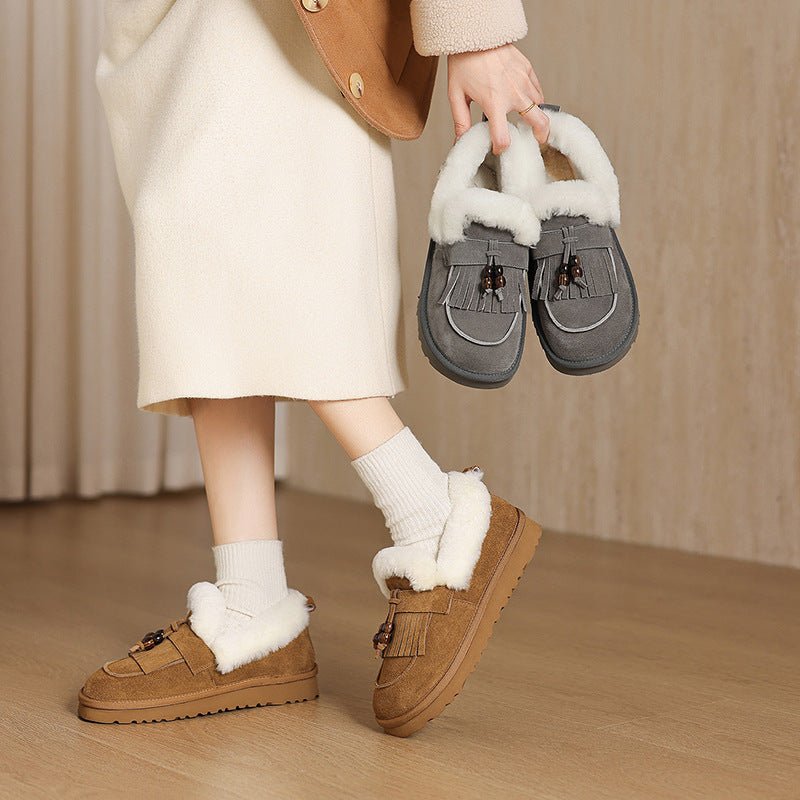Marsett | Shearling Suede Loafers für Frauen – Bequeme Winterstiefel