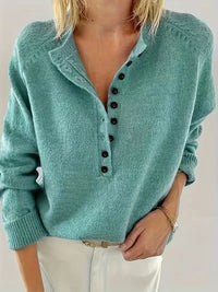 Kerstin | Komfortabler V-Ausschnitt Damen Strickpullover