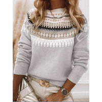 Amelie | Eleganter und Bequemer Muster-Strickpullover für Damen