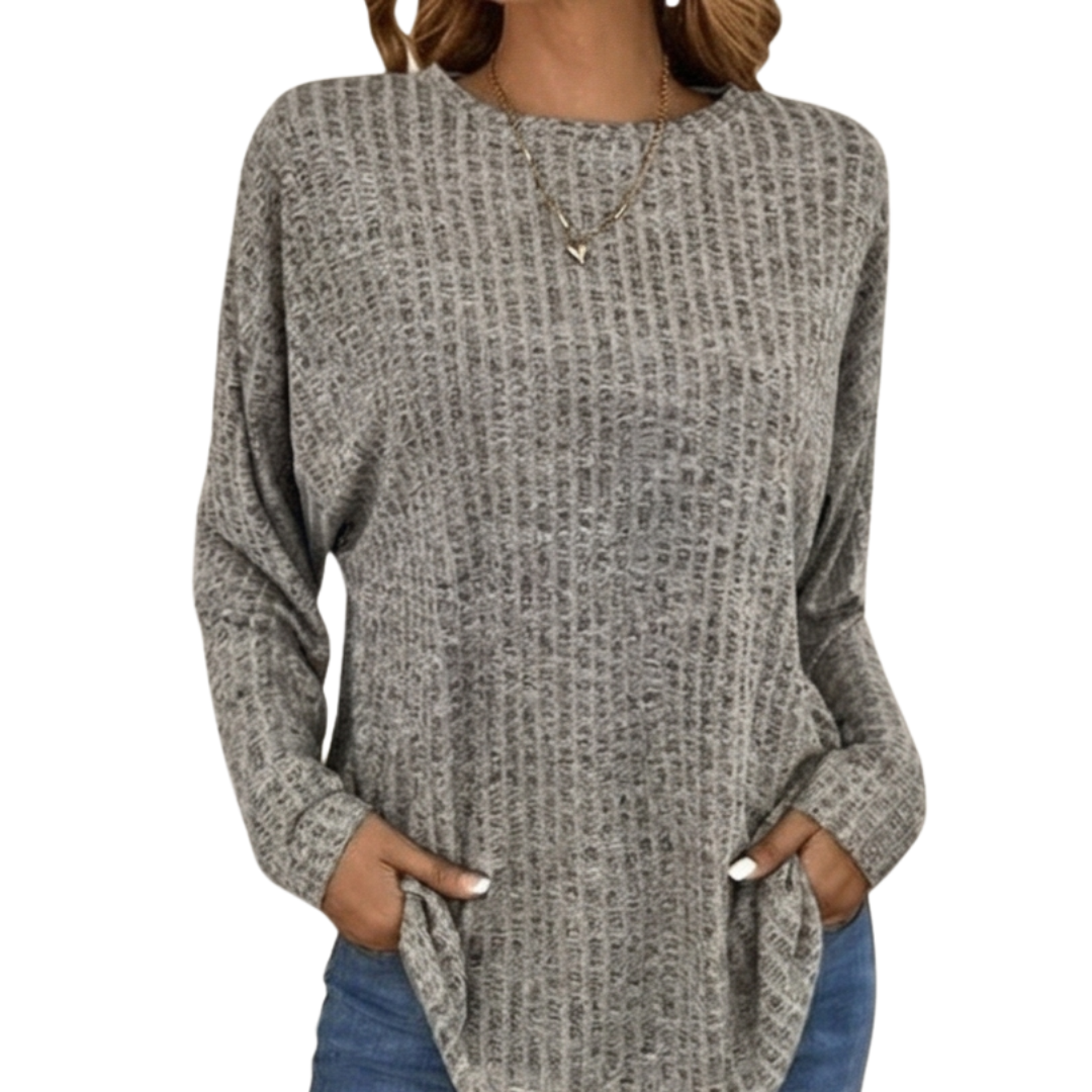 Wovelle | Waffle Knit Oversized Sweater – Casual Fit voor Vrouwen