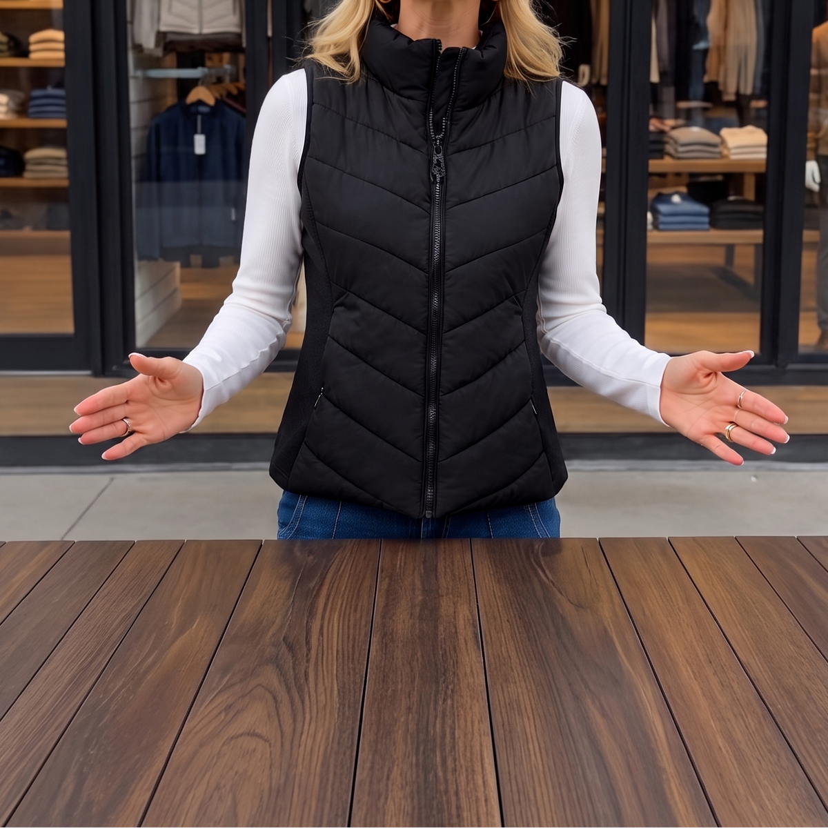 Layerly | Stand Collar Quilted Puffer Vest voor Dames