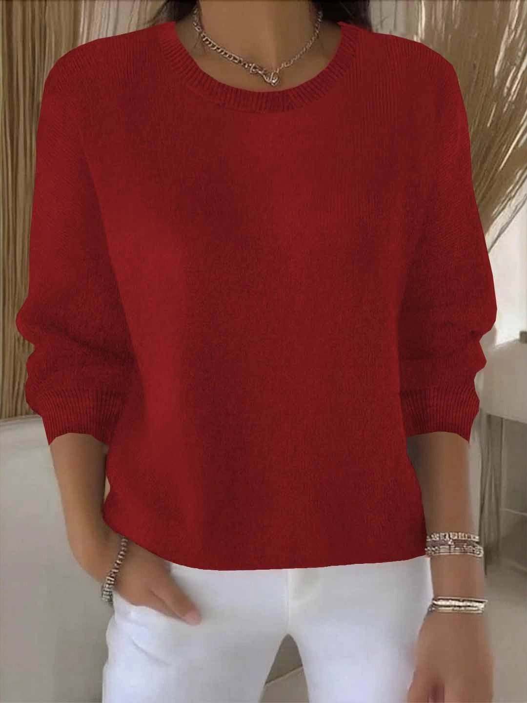 Karin | Gemütlicher und bequemer Winter strickpullover