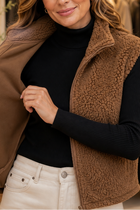 Wearbella | Stand Collar Thermal Puffer Vest voor Dames