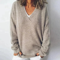 Selina | Eleganter und bequemer Strickpullover mit V-Ausschnitt