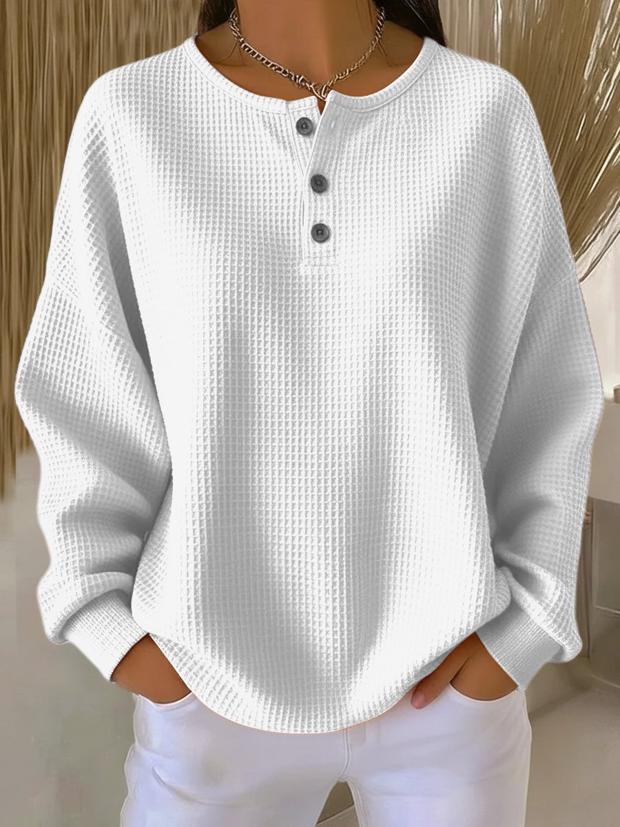 Sophia | Moderner Und Bequemer Damen Strickpullover mit Waffelstruktur