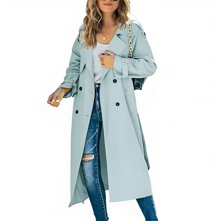 Sophia | Schicker und lässiger doppelter Knopfleiste Trenchcoat