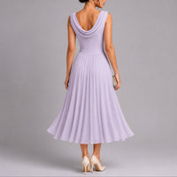 Liana | Trendy und fließendes Herbsthochzeits Midikleid