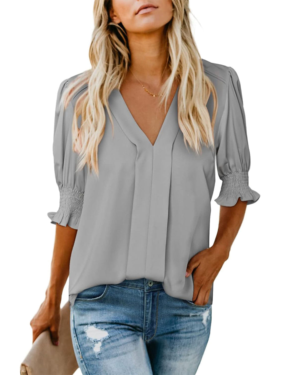 Alara | Elegante und moderne Bluse mit V-Ausschnitt