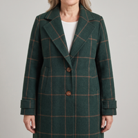 Helena | Klassisch und modern karierter Trenchcoat