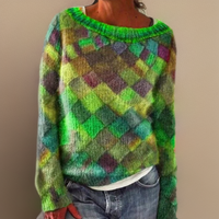 Aurelia | Stilvoller und bequemer Damen Strickpullover mit Rautenmuster