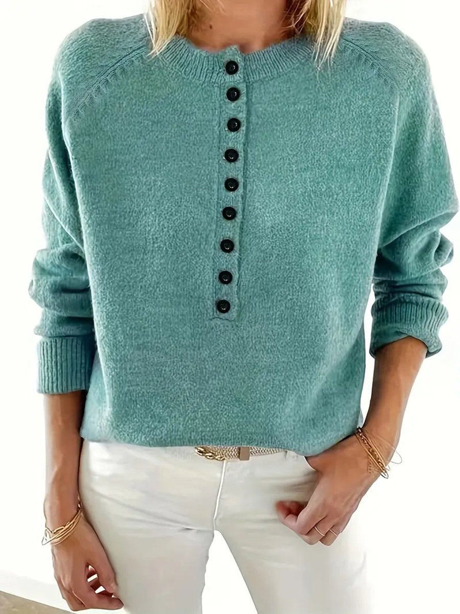 Kerstin | Komfortabler V-Ausschnitt Damen Strickpullover