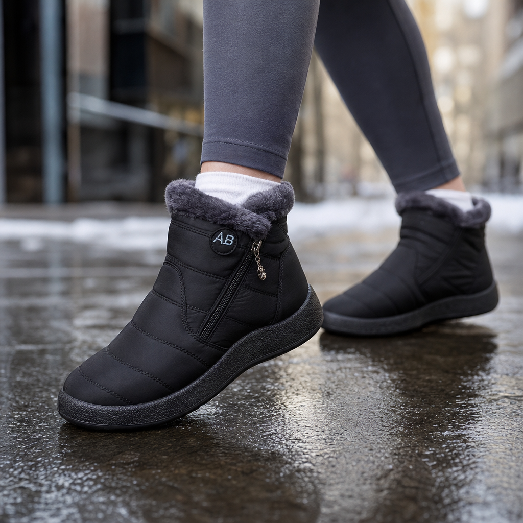 Lunavia | Wasserabweisende Ankle Boots mit Plüschfutter