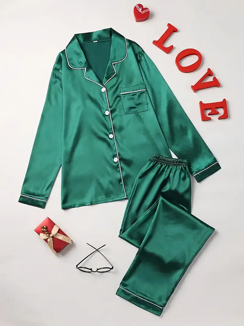 Tjitske | Satin Pyjama Set – Luxuriös und Komfortabel für Damen