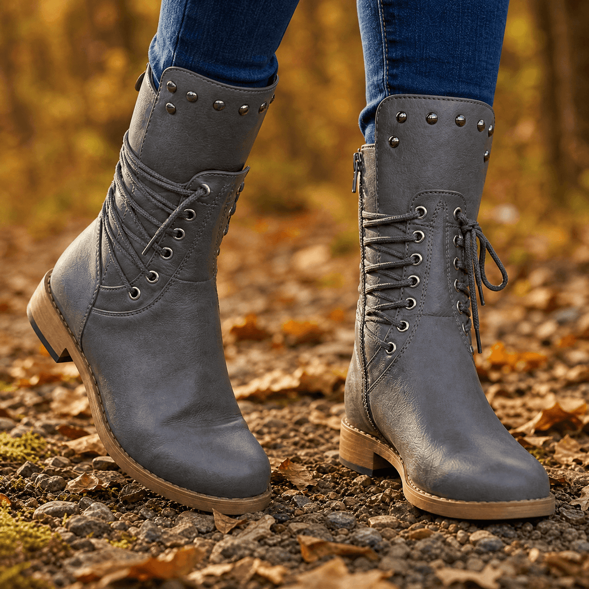 Westlyn | Lace Up Ankle Boots mit Wollfütterung für Damen