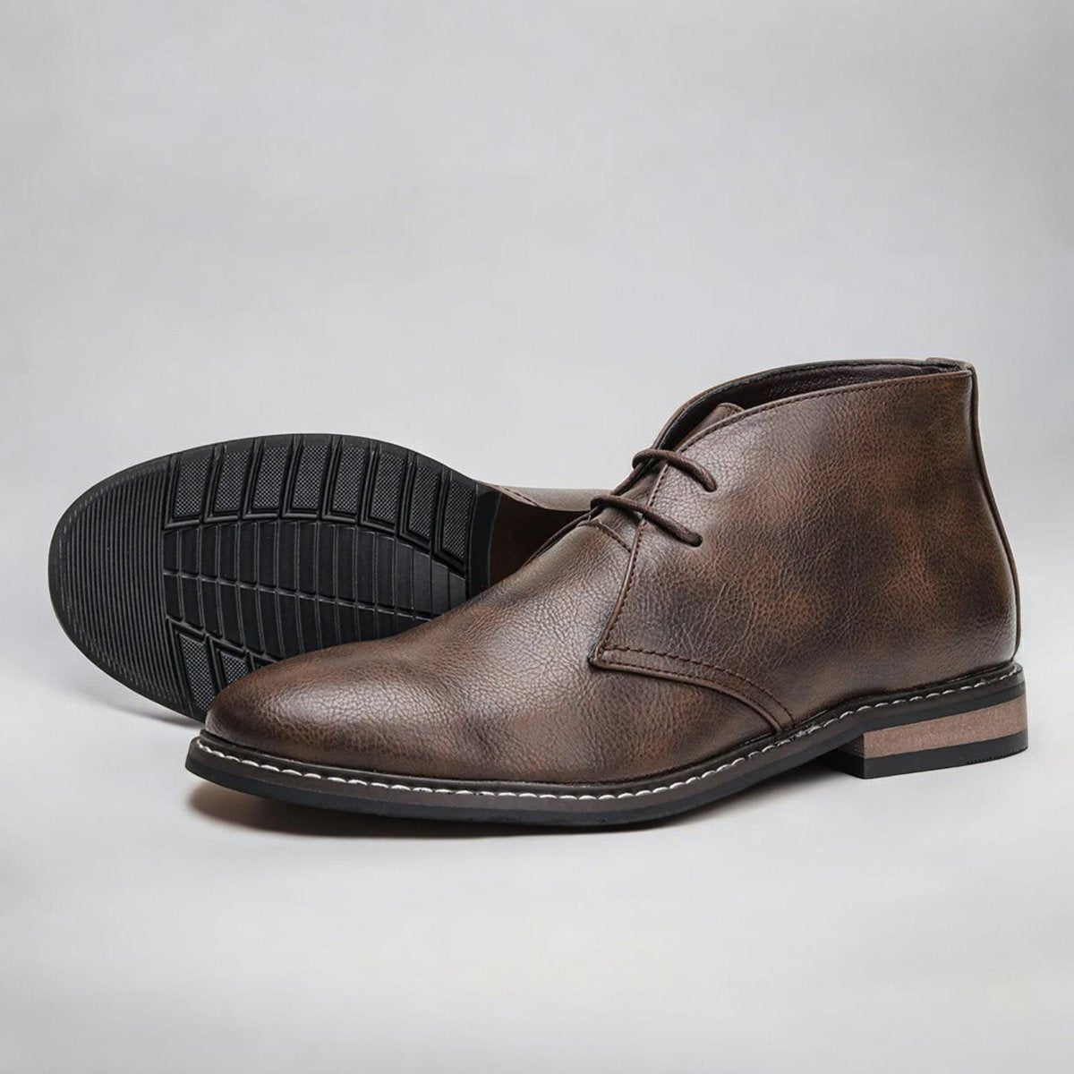 Matthias | Elegant und bequem Leder Herren Chukka Stiefel